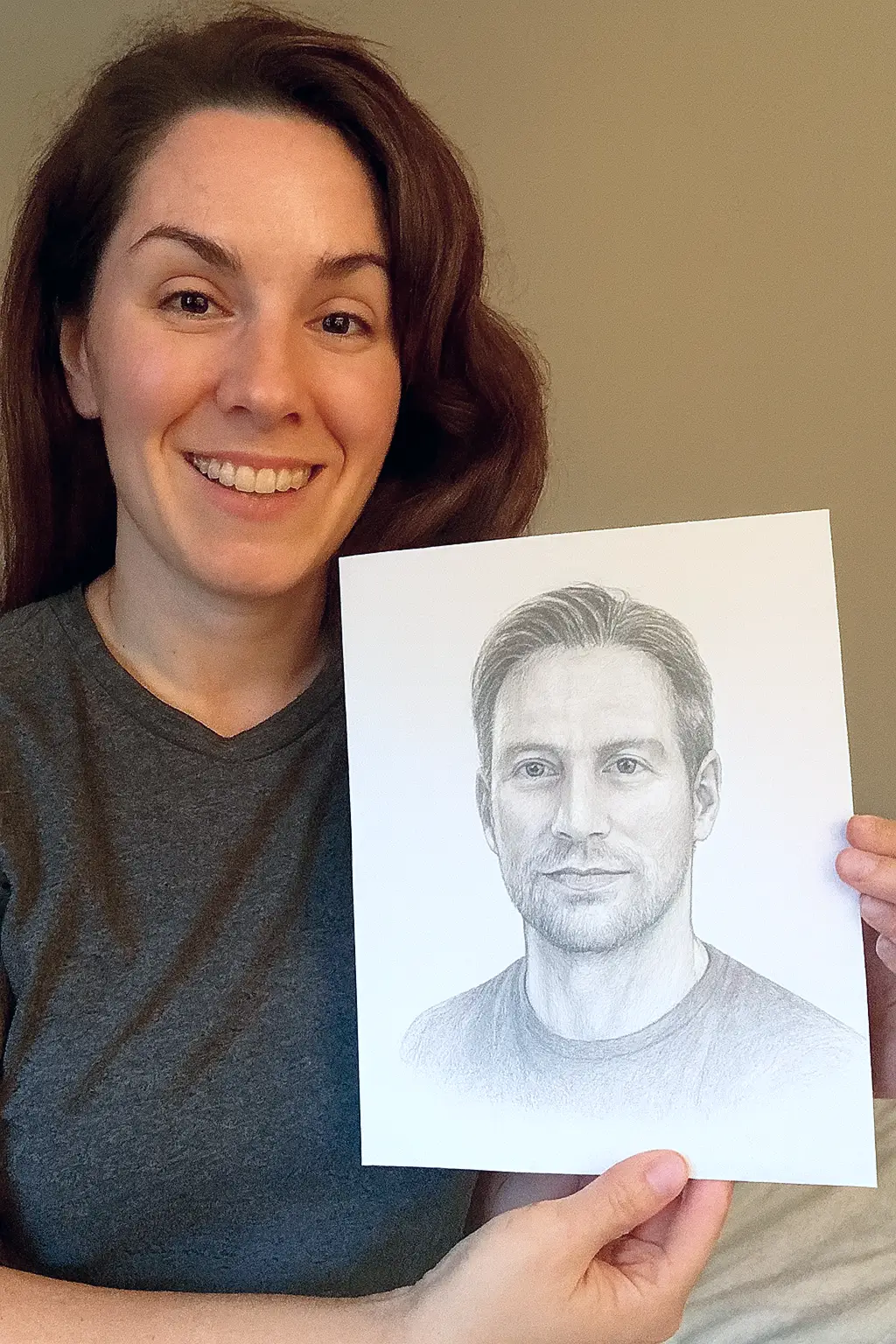 Lisa met een voltooide zielsverwant tekening